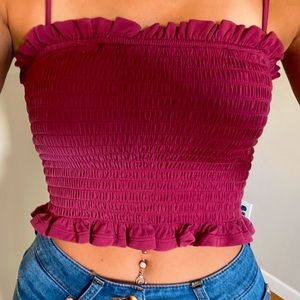 cuteeeeee magenta crop top